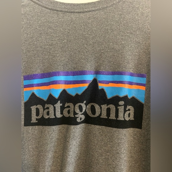 Patagonia Responsibili-Tee Gray Graphic Logo T-Shirt XXL - Picture 4 of 5